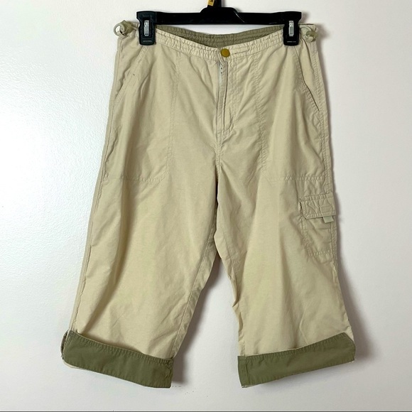Columbia Beach Board Shorts Water Pants Tan/Green Size Small - Picture 1 of 15